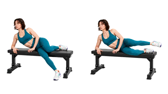 Bench Hip Adduction demonstration