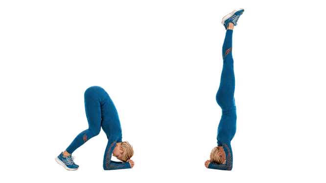 Forearm Headstand demonstration