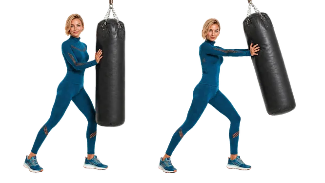 Επίδειξη της άσκησης Thrust με σάκο βάρους