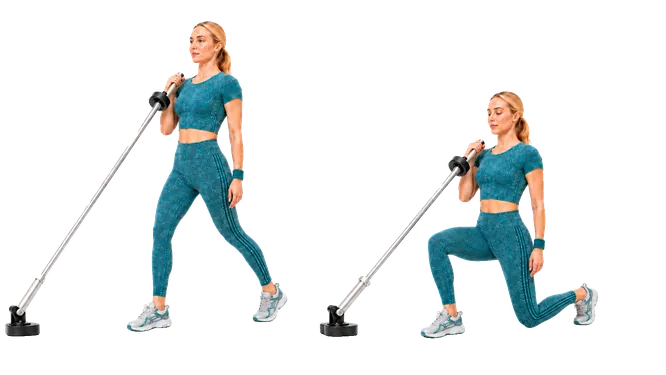 Landmine Single Arm Split Squat demonstration
