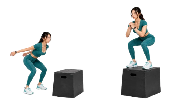 Demonstration: Seitlicher Sprung auf die Box